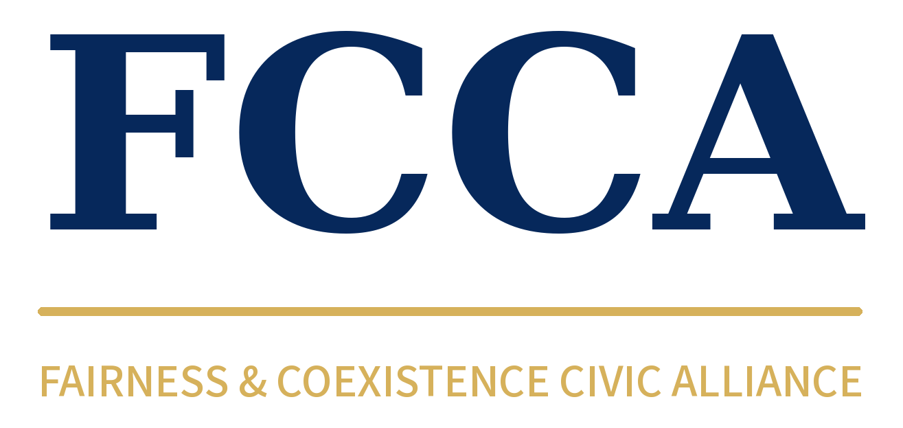 FCCA Fairness and Coexistence Civic Alliance 영문 전용 로고